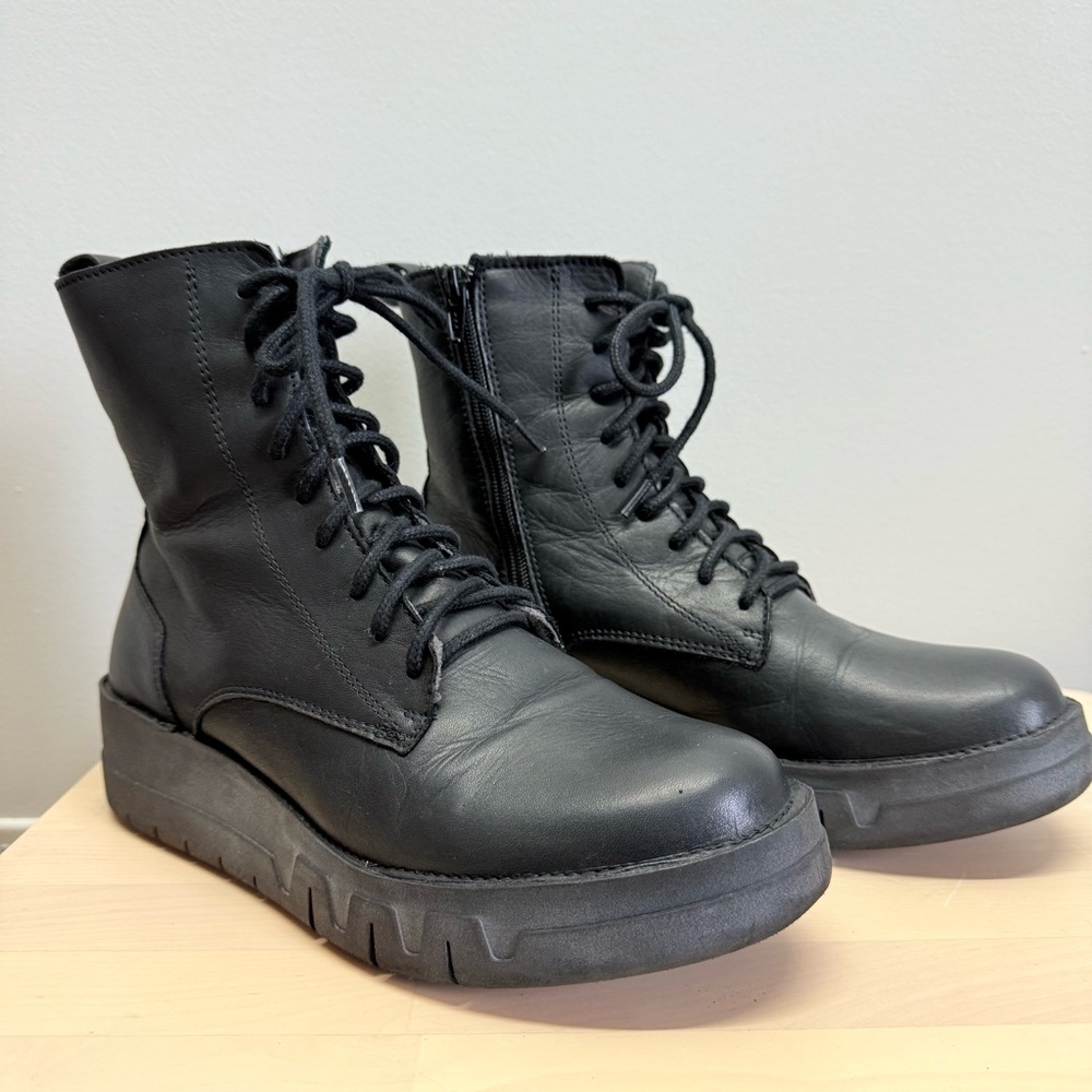 Black Leather MizMooz boots